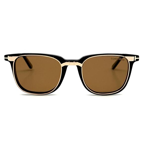 New! TOM FORD Clip-On Sunglasses/Eyeglasses TF5916-B 001, Authentic - Picture 1 of 13